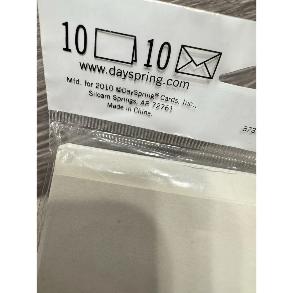 Set of 10 Religious SYMPATHY Cards +‎ Envelopes by Dayspring Silver Foil Blank